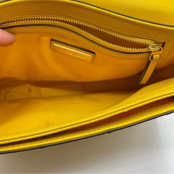 Tory Burch Mustard Mini Bag with Gold Accents - Picture 6 of 10